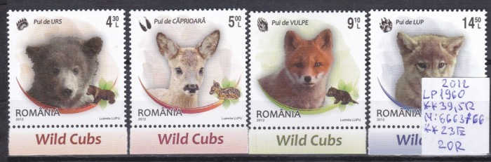 2012 Pui de animale salbatice, LP1960, MNH