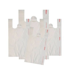 Set 50 de Pungi Biodegradabile BrandPaper, 27x8x50 cm, Albe, Pungi Biodegradabile, Sacose din Plastic Bio, Pungi ECO, Plase Ecologice, Sacose Biodegra foto