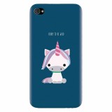 Husa silicon pentru Apple Iphone 4 / 4S, Horn To Be Wild Cute Unicorn