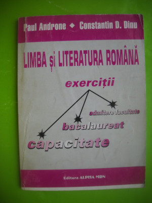 HOPCT LIMBA SI LITERATURA ROMANA EXERCITII /CAPACITATE /BACALAUREAT/2000-140 PAG foto
