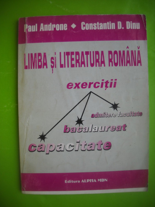 HOPCT LIMBA SI LITERATURA ROMANA EXERCITII /CAPACITATE /BACALAUREAT/2000-140 PAG