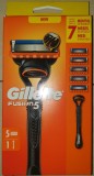 Aparat ras Gillette Fusion cu 5 rezerve mou