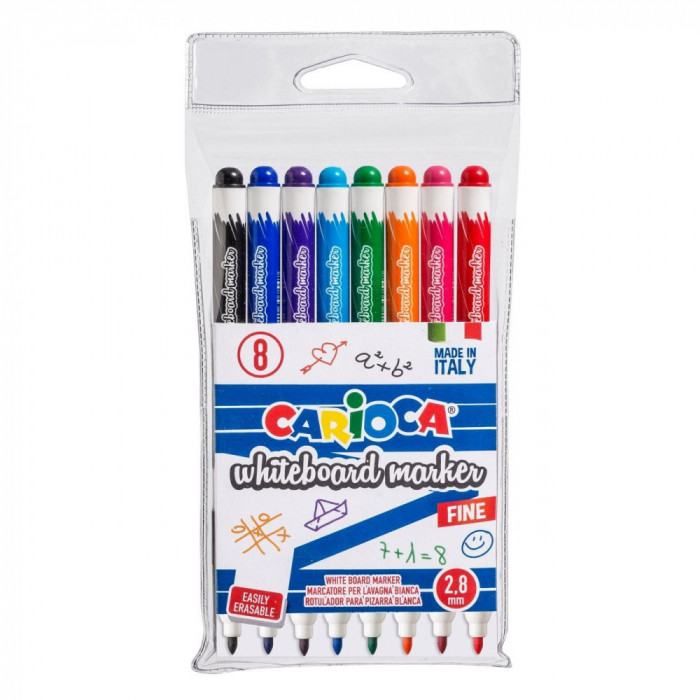 Set markere Whiteboard, Carioca, 8 bucati