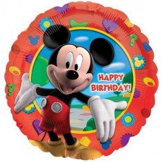 Balon folie 45cm Happy Birthday cu Mickey Mouse, Amscan 14055 foto