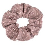 Elastic de păr textil cu strasuri argintii, Roz Nude, CMCLASS