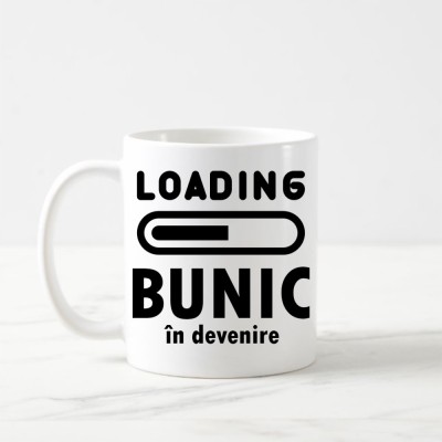 Cana alba personalizata Loading bunic in devenire, text negru, INOVATIX&amp;reg;. 330ml foto