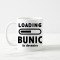 Cana alba personalizata Loading bunic in devenire, text negru, INOVATIX&reg;. 330ml
