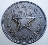 1.653 GHANA KWAME NKRUMAH 2 TWO SHILLINGS 1958