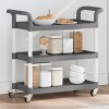 VidaXL Cărucior cu 3 niveluri, gri, 77x34x72 cm, aluminiu 30323
