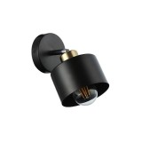 Aplica LED Elza E27 35W, Reglabila, Negru Auriu, MasterLED - Aplica Interior Moderna, Design Elegant, Otel, Iluminare Puternica