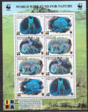 54-KIRGIGSTAN 1999=Animale-Vulpe-Minicoala cu 8 timbre HOLOGRAMA nestampil MNH, Nestampilat