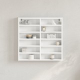vidaXL Dulap cu vitrină, alb, 60x8,5x58 cm, lemn prelucrat