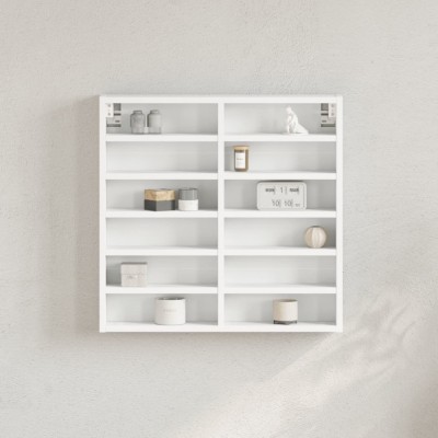 vidaXL Dulap cu vitrină, alb, 60x8,5x58 cm, lemn prelucrat 847961 foto