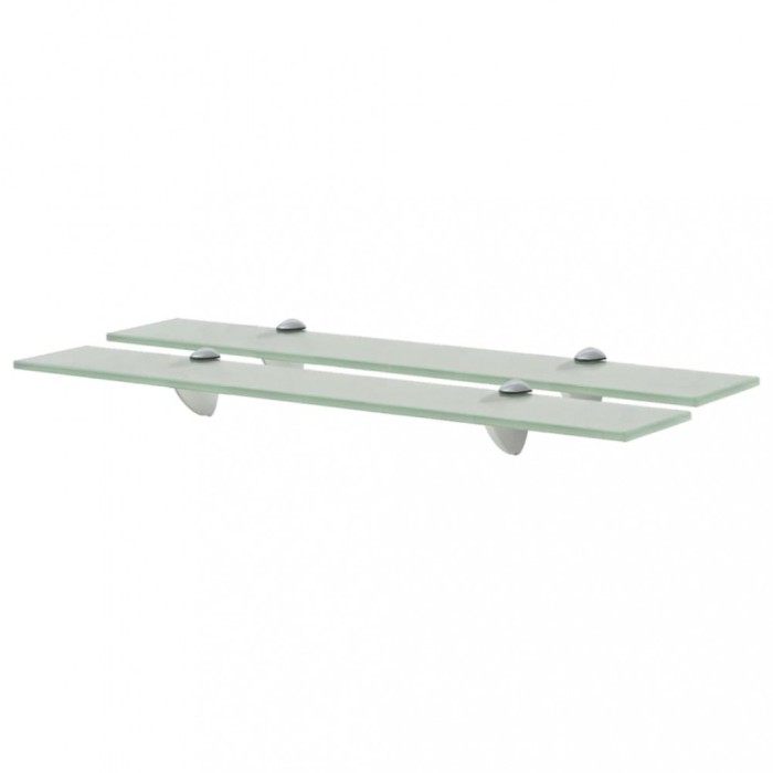Gossi rafturi suspendate, 2 buc., 60 x 10 cm, sticla, 8 mm