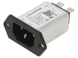 Conector alimentare AC soclu tată 15A 250VAC IEC 60320 - Conector AC tată 15A 250VAC