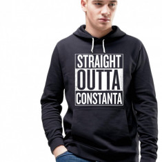 Hanorac Barbati Negru - Straight Outta Constanta - S