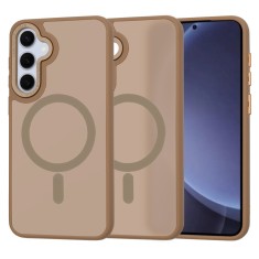 Husa pentru samsung galaxy s25 plus - halofrost, magsafe, sandstone brown foto