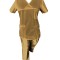 Costum Medical Pe Stil, Bej cu Elastan, Model Classic - 4XL, 4XL