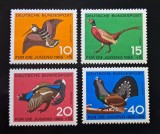 Germania (1965) - Serie completă de 4 Timbre "Pentru Tineret / Păsări de Pădure &amp; V&acirc;nat" (Neștampilat) FN1