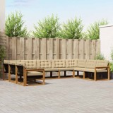 Cumpara ieftin Set de canapele de exterior 9 buc. 9-Locuri Natural si Bej