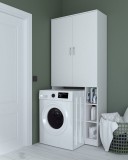 Cumpara ieftin Dulap MS, 85x35x199 cm, Alb