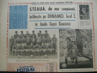 Supliment Sport (fotbal)-24 iunie 1988, Steaua-Dinamo in finala Cupei Romaniei foto