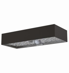 Aplica de exterior 6W 900lm 4000K IP65 felinar solar de perete culoare neagra ABS + PC detectie 140 x70 pana la 6 metri, baterie 18650, 3.7V, 3000mAh,