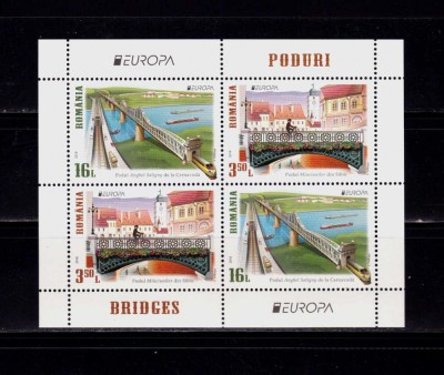 ✅RO 2018 ,LP 2188b ,&amp;quot;Europa 2018-Poduri &amp;quot; , bl. 2 serii , colita 731 tip II ,MNH foto