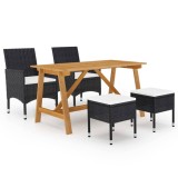 Cumpara ieftin Gossi set de masa pentru gradina, 5 piese, negru