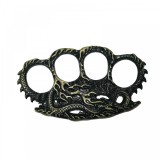 Cumpara ieftin Box Metalic Autoaparare Ideallstore Dragon Skin Bronz Otel 12cm Rozeta Pumnal