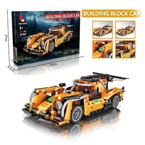 Set cuburi constructie Masina de curse 483 piese