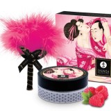 Set Shunga Kissable Massage Powder Raspberry, 75 ml