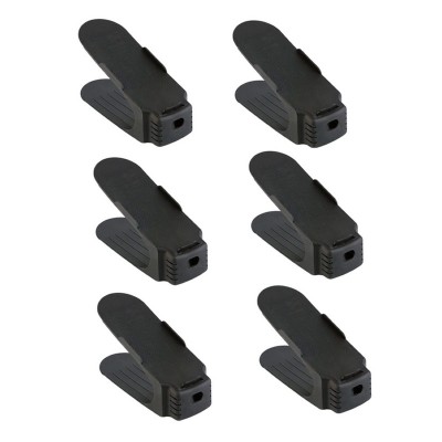 Set organizator pentru pantofi, dublarea spatiului depozitare, 6 piese, Negru foto