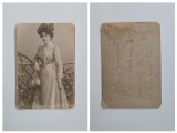 Fotografie de colectie Cabinet, Fotograf anonim, Domnisoara Else (Elisabeta Marian ?), Bucuresti, Romania, ca. 1885-1895
