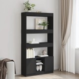 vidaXL Dulap &icirc;nalt, negru, 92x33x180 cm, lemn prelucrat