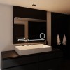 Oglinda LED Rectangulara, 120x80cm, Harmonie MotionGlow Marcello, Sistem Dezaburire, Ceas &amp; Termometru, Lupa Cosmetica, Dimabila ModernLight Concept