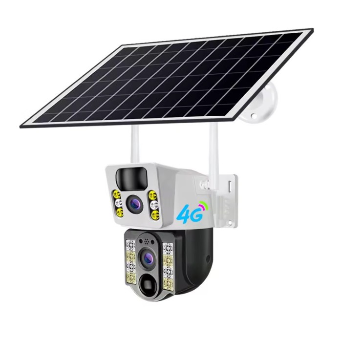 Camera portabila 4G SIM, duala 4MP, solar, 8000mAh, PTZ