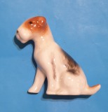 Fox terrier - catel bibelou ceramica - jucarie