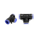 Mufa rapida T fi 16 din plastic pentru conexiuni pneumatice