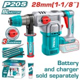 Ciocan rotopercutor TOTAL 20V 4.5J brushless SDS Plus, fara acumulator