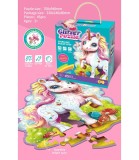 Puzzle cu Ponei și Sclipici, 45 de Piese