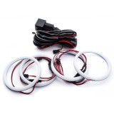 Kit Angel Eyes LED COTTON pentru BMW E46 Coupe/Cabrio cu Facelift (2003 - 2006), far cu lupa 4x106mm