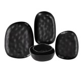 Set vesela 20 piese din portelan negru ZASS Gourmet ZG-DS 06