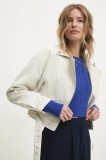Answear Lab geaca ramones femei, culoarea alb, de tranzitie