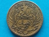 TUNISIA-50 CENTIMES 1921