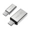 ADAPTOR LOGILINK, pt. smartphone, USB 3.1 Type-C (T) la Micro-USB 2.0 (M) sau USB 3.0 (M), argintiu, &quot;AU0040&quot; (timbru verde 0.08 lei)