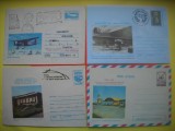 HOPCT PLIC NR 633 SET 4 PLICURI AVIOANE STAMPILOGRAFIE DIVERSA -AVION/AVIATIE -ROMANIA-