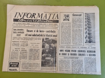 informatia bucurestiului 25 decembrie 1973-interviu eugen barbu foto
