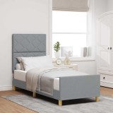 VidaXL Cadru de pat cu headboard Gri deschis 80 x 200 cm țesătură 3344760