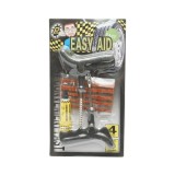 Kit reparatie anvelope tubeless la rece cu snur, adeziv si unelte